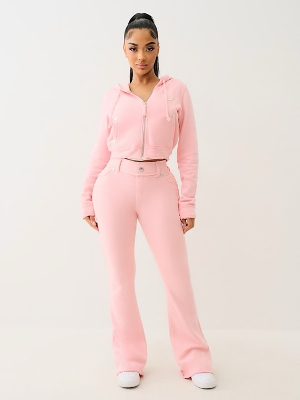True religion Barbie pink distressed baggy sweatpants